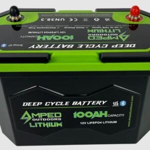 Amped 100Ah Lithium Battery 12.8V - Bluetooth