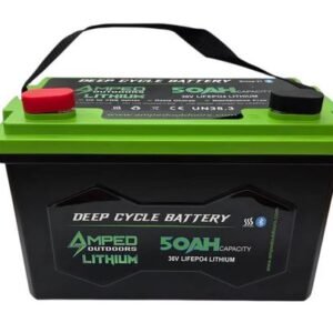 Amped 36V 50Ah Trolling Motor Lithium Battery with charger