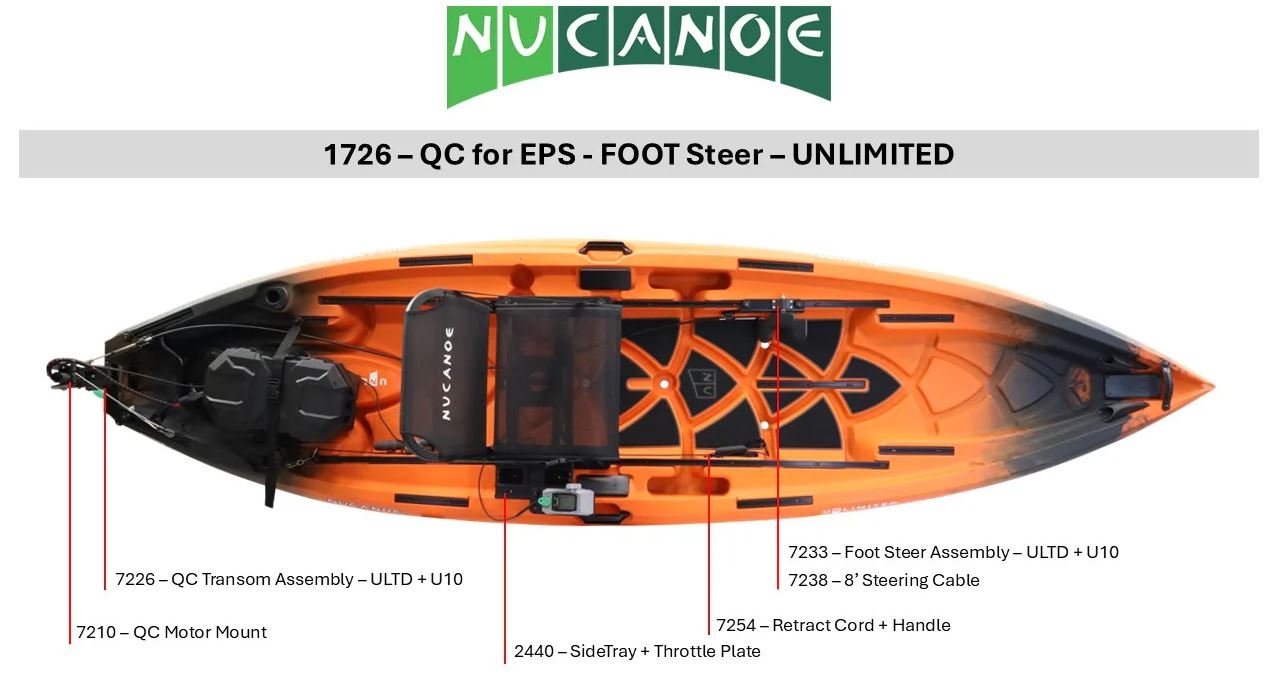 NuCanoe QuickConnect EPS Foot Steer U10 - Image 8